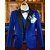 economico Abiti e Outfit per Portatori di Fedi-abito da portatore di fedi, abito da bambino, blazer &amp;gilet &amp; pantaloni  &amp; camicia  &amp;cravatta ragazzo abito formale casual esterno festa moda cool basic tinta unita paillettes tasca bottoni blu