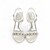 economico sposa-Romantiche scarpe da sposa con tacco bianco per matrimoni in giardino e all'aperto, scarpe da sposa con punta aperta e cinturino alla caviglia, fiori di cristallo