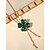 voordelige St. Patrick&amp;#39;s Day-Dameshanger met groene klaver van legering, die ook als ketting of broche gedragen kan worden, perfect voor St. Patrick's Day en dagelijks gebruik.