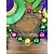 economico Accessori-Set di collane di perline di plastica per Mardi Gras - Colorate verde viola e oro perfette per feste di Carnevale e masquerade