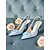 ieftine Invitat la nuntă-Pantofi cu toc slingback albastru pastel pentru femei – pantofi eleganți cu vârful ascuțit pentru nunți în aer liber, ceremonii în grădină și invitați la nuntă