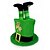 billiga St Patricks Day-Grön herrhatt med leprechaunmotiv för St. Patrick's Day, polyestermaterial med guldfärgad shamrock, perfekt för St. Patrick's och karnevalsfiranden, roligt och festligt tillbehör