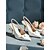 ieftine Invitat la nuntă-Pantofi cu toc slingback albastru pastel pentru femei – pantofi eleganți cu vârful ascuțit pentru nunți în aer liber, ceremonii în grădină și invitați la nuntă