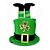 billiga St Patricks Day-Grön herrhatt med leprechaunmotiv för St. Patrick's Day, polyestermaterial med guldfärgad shamrock, perfekt för St. Patrick's och karnevalsfiranden, roligt och festligt tillbehör
