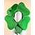 billiga Tillbehör-Grön herrhatt i polyester med shamrockmotiv, lätt design, perfekt för St. Patrick's Day och karnevalsfiranden