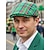 billige Tilbehør-Rutete sixpack-caps for menn til St. Patricks dag, blandet med bomull og polyester, flere fargealternativer, avslappet og vintage avishatt for parader, fester, festivaler og høytidsfeiringer