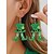 billige tilbehør-Akryl shamrock-øreringe til kvinder med shamrock-motiv til St. Patricks Day, let glitterdesign, flere kløver- og irsk-tema-stilarter tilgængelige, perfekte til parader, fester, begivenheder og højtidsfejringer.