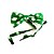 billige St. Patricks Day-Grønne shamrock-seleholdere og sløyfesett for menn, polyestermateriale, perfekt for St. Patricks dag, karneval og hverdagsbruk