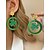 billige tilbehør-Akryl shamrock-øreringe til kvinder med shamrock-motiv til St. Patricks Day, let glitterdesign, flere kløver- og irsk-tema-stilarter tilgængelige, perfekte til parader, fester, begivenheder og højtidsfejringer.