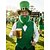 billiga Tillbehör-Herrkostym med pysslingkostym för St. Patricks dag, polyestermaterial, grön hög hatt med spänne, konstgjort skägg, fluga och slips, fester och högtidsfiranden