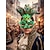 billiga Tillbehör-Kvinnors påfågelns fjädrar venetianska maskeraddräktmask - grön paljetkostymaccessoar för karnevalfester Mardi Gras cosplay och eleganta maskeradevenemang