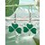 preiswerte Zubehör-Damen-Set aus Armband und Ohrringen mit Kleeblattmotiv aus einer Legierung und Acryl, grüne und weiße Perlen, perfekt für den St. Patrick's Day und den Alltag.