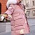 preiswerte Mädchen Daunen- und Parkajacke-Kinder Mädchen Daunenjacke Daunenjacke Einfarbig Sport Tasche warm halten Winddicht Outdoor Mantel Oberbekleidung 4-12 Jahre Winter Rosa Grün