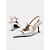 baratos noiva-Sapato feminino branco de salto alto com bico fino e tira em T com laço – elegante sapato de noiva para casamento na cidade. &amp;cerimônias religiosas, perfeitas para noivas e convidados de casamento