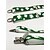 billige St. Patricks Day-Grønne shamrock-seleholdere og sløyfesett for menn, polyestermateriale, perfekt for St. Patricks dag, karneval og hverdagsbruk
