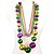 economico Accessori-Set di collane di perline di plastica per Mardi Gras - Colorate verde viola e oro perfette per feste di Carnevale e masquerade