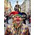 preiswerte Zubehör-Herren Polyester Spaßvogel Mardi Gras Hut und Clownnose-Set – perfekt für Karneval und Maskenpartys