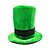 billige tilbehør-Herresæt med leprechaunhat og kunstskæg til St. Patricks Day, grøn irsk høj hat med aftageligt kunstskæg, blødt polyestermateriale, flerfarvede muligheder til parade-, fest- og festivaltøj