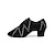 economico Scarpe da ballo di sala e danza moderna-scarpe da ballo latino professionali da donna - tacchi in pelle scamosciata nera con lacci e decorazioni in strass per balli da sala, salsa, tango &amp;spettacolo teatrale