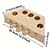 baratos Brinquedos Para Gatos-Brinquedo para gatos feito de madeira reciclada com 6 dispensadores interativos de petiscos escondidos. &amp;Recortes de pegadas de pata - estimulação mental segura para vários gatos &amp;Brinquedo de