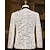 preiswerte Ringträger Anzüge &amp; Outfits-Ring-Träger Anzug Jungen Kinder Anzug Blazer &amp; Weste &amp; Hosen &amp; Hemd &amp; Krawatte Lässig Outdoor Party Mode Cool Basic Einfarbig Pailletten Tasche Knöpfe Weiß Polyester