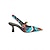 tanie Sandały na obcasie z odkrytymi piętami-Damskie, kolorowe, retro buty na obcasie typu slingback z lat 50. – spiczasty nosek z geometrycznym nadrukiem, wygodne, niskie obcasy na co dzień i na imprezę