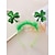 abordables Accesorios-Diadema de trébol para el Día de San Patricio: diadema de trébol verde con purpurina y detalle de plumas para niños. &amp;Adultos, accesorio para fiesta de disfraces de festival irlandés