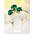 billiga Tillbehör-Damring med klövermotiv för St. Patricks dag, kopparmaterial, eleganta irländska lyckosmycken för damer, perfekt för högtidsfiranden, parader, fester och festliga kläder