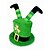 billiga St Patricks Day-Grön herrhatt med leprechaunmotiv för St. Patrick's Day, polyestermaterial med guldfärgad shamrock, perfekt för St. Patrick's och karnevalsfiranden, roligt och festligt tillbehör