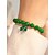 preiswerte Zubehör-Damen-Set aus Armband und Ohrringen mit Kleeblattmotiv aus einer Legierung und Acryl, grüne und weiße Perlen, perfekt für den St. Patrick's Day und den Alltag.