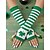 abordables Fête de la Saint-Patrick-Gants tricotés pour femmes, à rayures vertes et blanches avec motif trèfle, parfaits pour la Saint-Patrick, le carnaval et au quotidien.
