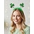 abordables Accesorios-Diadema de trébol para el Día de San Patricio: diadema de trébol verde con purpurina y detalle de plumas para niños. &amp;Adultos, accesorio para fiesta de disfraces de festival irlandés