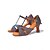 economico Scarpe per balli latini-scarpe da ballo latino da donna dorate con cinturino a T, sandali da ballo per salsa con tacco basso per ballerini professionisti e spettacoli di prova