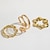 رخيصةأون اكسسوارات الرقص-Samba Accessories إكسسوارات السامبا أساور ذهبية بوهيمية قابلة للتكديس - أساور سلكية متعددة الطبقات وأساور بلاستيكية هندسية