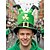 billiga St Patricks Day-Grön herrhatt med leprechaunmotiv för St. Patrick's Day, polyestermaterial med guldfärgad shamrock, perfekt för St. Patrick's och karnevalsfiranden, roligt och festligt tillbehör