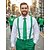 ieftine Accesorii-Cravată bărbătească din satin verde cu tema Sfântul Patrick, multiple nuanțe de verde, material fin din poliester, cravată în stil clasic și festiv pentru parade, petreceri, nunți și sărbători