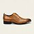 economico Scarpe Derby-scarpe oxford da uomo in similpelle con motivo coccodrillo marrone - eleganti scarpe eleganti con lacci per abbigliamento formale e da lavoro