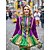 economico Accessori-Set di collane di perline di plastica per Mardi Gras - Colorate verde viola e oro perfette per feste di Carnevale e masquerade