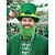 billige tilbehør-Herresæt med leprechaunhat og kunstskæg til St. Patricks Day, grøn irsk høj hat med aftageligt kunstskæg, blødt polyestermateriale, flerfarvede muligheder til parade-, fest- og festivaltøj