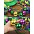economico Accessori-Set di collane di perline di plastica per Mardi Gras - Colorate verde viola e oro perfette per feste di Carnevale e masquerade