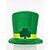 billige tilbehør-Herresæt med leprechaunhat og kunstskæg til St. Patricks Day, grøn irsk høj hat med aftageligt kunstskæg, blødt polyestermateriale, flerfarvede muligheder til parade-, fest- og festivaltøj