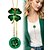 voordelige St. Patrick&amp;#39;s Day-Dameshanger met groene klaver van legering, die ook als ketting of broche gedragen kan worden, perfect voor St. Patrick's Day en dagelijks gebruik.