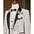 preiswerte Ringträger Anzüge &amp; Outfits-Ring-Träger Anzug Jungen Kinder Anzug Blazer &amp; Weste &amp; Hosen &amp; Hemd &amp; Krawatte Lässig Outdoor Party Mode Cool Basic Einfarbig Pailletten Tasche Knöpfe Weiß Polyester