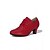 baratos Sapatos Para Dança de Salão &amp; Dança Moderna-Sapatos profissionais femininos para dança latina - sapatos de salto médio com cadarço em couro sintético vermelho para prática de dança de salão, ideais para salsa e tango. Confortáveis e estáveis.