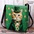 billige tilbehør-Dame crossbody-taske til St. Patricks Day, fløjlspolyester med katte- og trekløverprint, flere designs, perfekt til højtider og hverdagsbrug