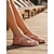 billige Kvinner-Rosa boho-sandaler til dame med strass-hjertedetaljer – elegante og glitrende flate sko til sommer, strand og feriebruk