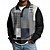 abordables Polo géométrique pour homme-Homme Géométrique Ligne Chemises Polo Gaufre manche longue Polos Chemises à Col Occasionnel Tenue quotidienne Boutons Printemps Automne Hiver Blanche Bleu Gris Claire