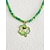 billige Tilbehør-Damekjede med kløvermotiv i legering og akryl med flere anhengsstiler, grønne perler, perfekt for St. Patricks dag og hverdagsbruk.