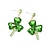 baratos Dia de São Patricio-Brincos femininos de liga metálica com design de trevo de cristal verde, perfeitos para o Dia de São Patrício e festas do dia a dia, elegantes e festivos.
