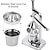 baratos Até 30 $-Espremedor de frutas manual em ferro fundido, espremedor de limão manual em aço inoxidável, espremedor de frutas cítricas resistente para bancada, ideal para limonada, suco de laranja e limão frescos,